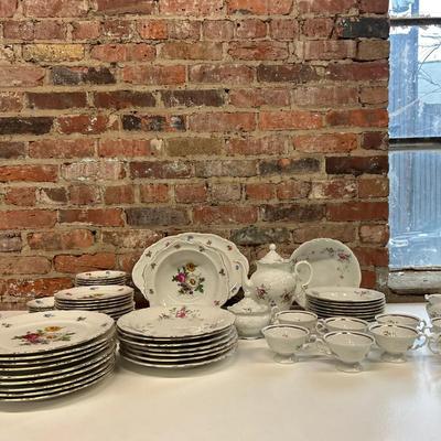 Large Assembled Set of China with Mitterteich "Meissen Floral" and Wawel Polish China