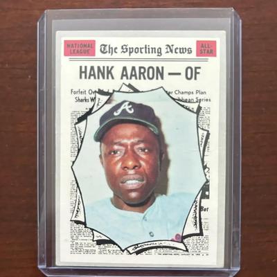 1970 Topps Baseball Card. Hank Aaron All Star Card - Atlanta Braves. Card #462