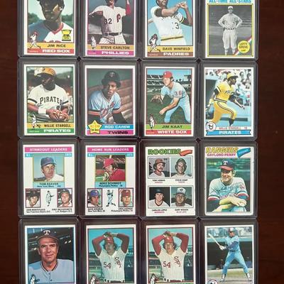 Vintage Topps Baseball Cards. Mike Schmidt, Tom Seaver, Steve Carlton, Jim Rice All Star Rookie