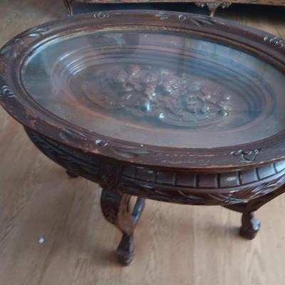 Second photo of Early American Carved Coffee Table