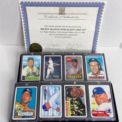 Limited Edition Mickey Mantle Porcelain Card Set W/COA.jpg