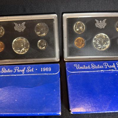 1969 United States Proof Set San Francisco Set Of Two