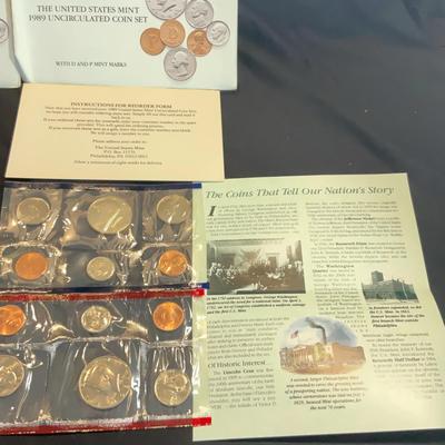 The United States 1989 Uncirculated Coin Set With D And P Mint Marks.