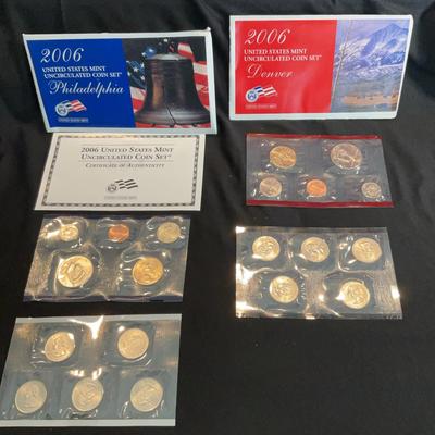 2006 United States Mint Uncirculated Coin Set Philadelphia and Denver