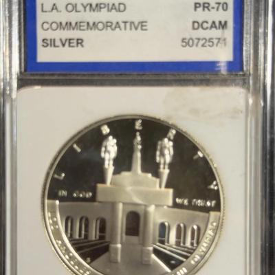 1984-S Los Angeles Olympics Silver Dollar- PR70 By IGS
