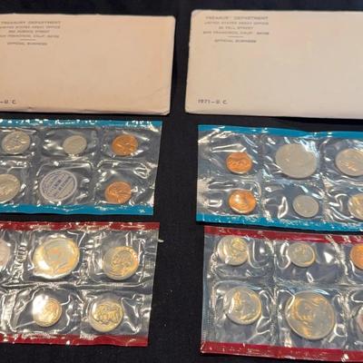 1970 & 1971 U.S. Mint Uncirculated Coin Set Mint: Philadelphia & Denver