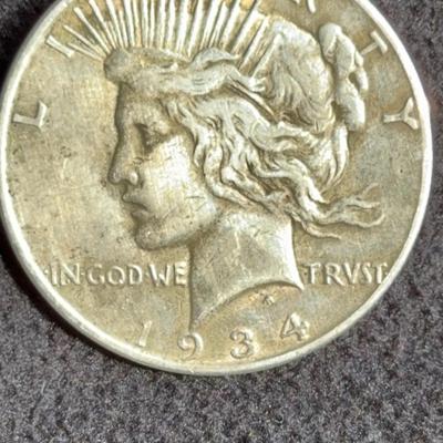 1934 Peace Silver Dollar-Denver 