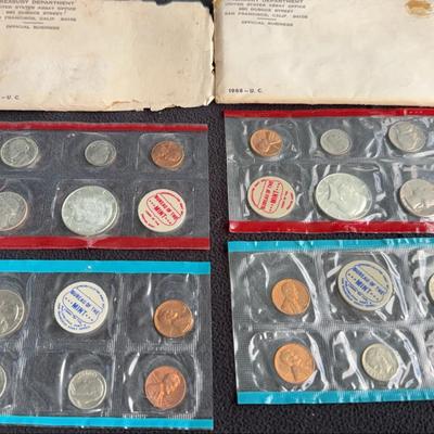 Set Of 2-1968 U.S. Mint Uncirculated Coin Set Mint: Philadelphia & Denver