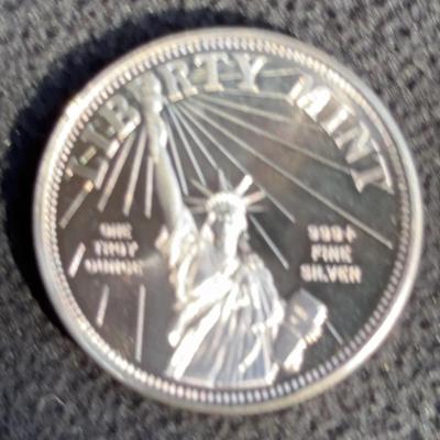 Liberty Mint 1 Troy Ounce .999 Fine Silver Round