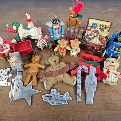 Lot #46 - Lot of 22 Vintage Kids Ornaments including Enesco Imports, Wilton, and Coca-Cola. 