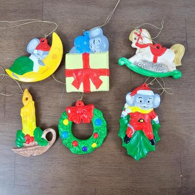 Lot #18 - Vintage Hand Crafted Clay Christmas Ornaments