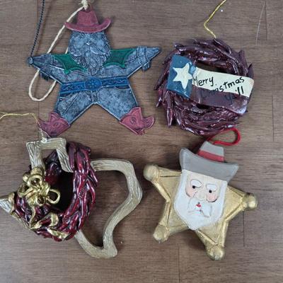 Lot #42 - Four Texas-Themed Ornaments