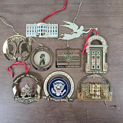 Lot #35 - 1980s White House Commemorative Ornaments.