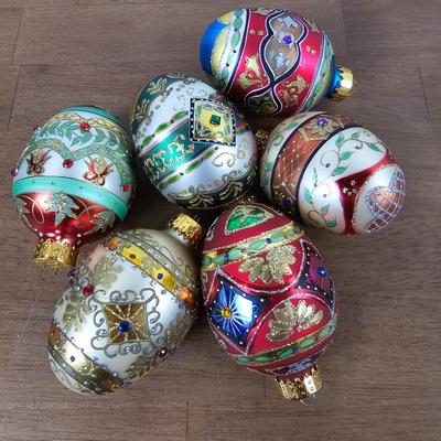 Lot #4 - Department 56 Faberge Egg Ornaments Set of 6