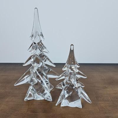 Lot #94 - Vintage Clear Glass Christmas Trees