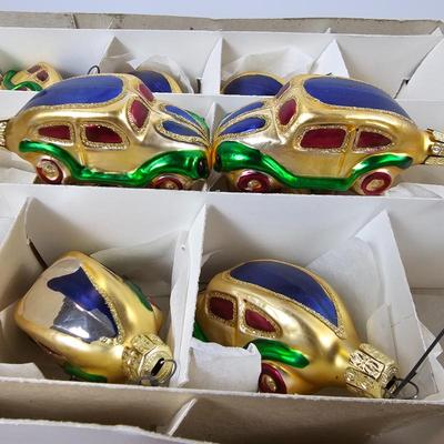 Lot #15 - Vintage Mercury Glass Car Ornaments Made in Czech Republic