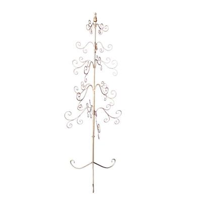 Lot #125 - Gold Metal Ornament Display Tree Stand – 5-Tier Scroll Design for Hanging Ornaments