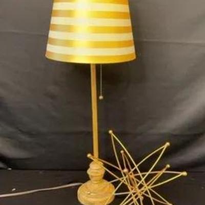 Striped Shade Table Lamp 