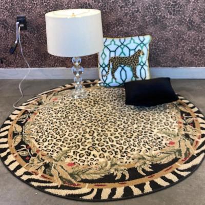 Rug By Safari Collection, Pillows, And Lamp