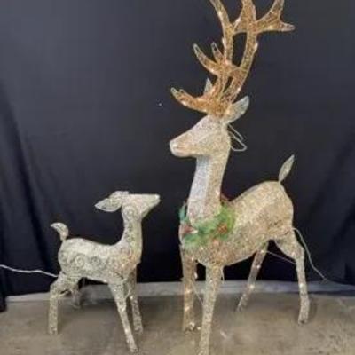 Lighted Yard Reindeer (2) II