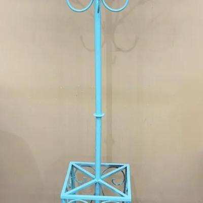 Wrought Iron Coat And Umbrella Rack