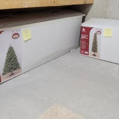 Sale Photo Thumbnail #163: 7.5' and a 6.5' PreLit Christmas Trees