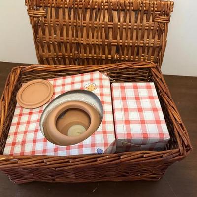 Cherished Teddies Picnic Set Tea Light 