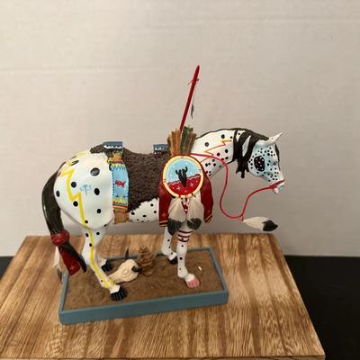 “War Pony" figurine from The Trail of Painted Ponies collection.