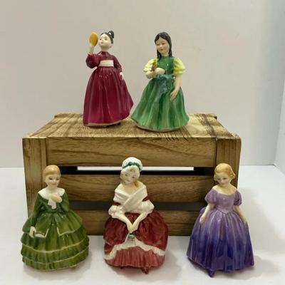 5pc Royal Dalton Girl Figurines