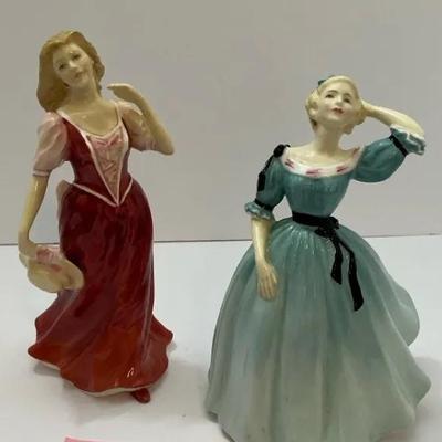 2pc Royal Dalton Figurine “Celeste” And “Strolling”