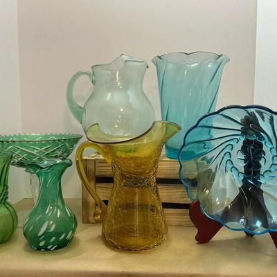 7pc Mid-Century Vintage Glassware