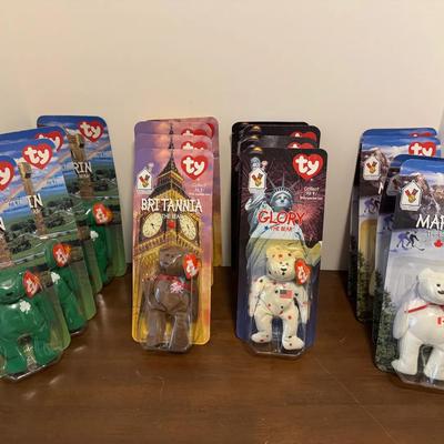 4 Sets Of Mcdonald’s Teeny Beanie Babies International Bears