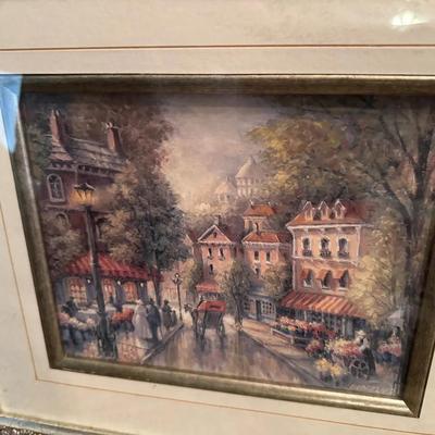 titled "French Street Scene" by the artist George Bjorkland