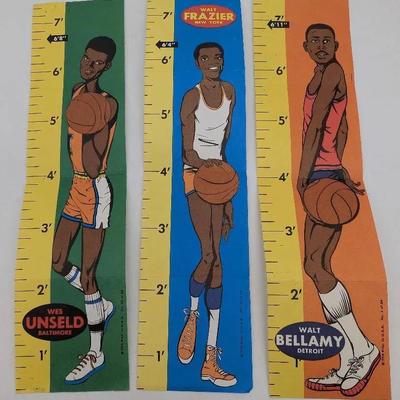 Three 1969 Topps Basketball Rulers Cards