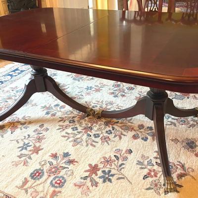 Bassett Furniture Industries Duncan-Phyfe Double Pedestal Dining Table