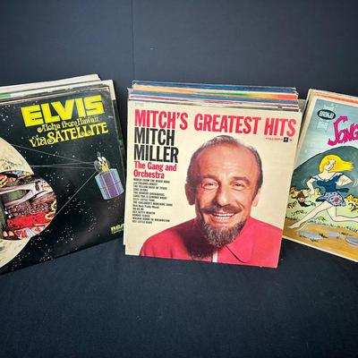 Lot Of Vinyl Vintage Record Albums  Elvis Johnny Cash Stevie Ray Vaughan & More!