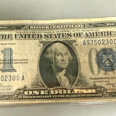 1934 $1 Silver Certificate “Funny Back”