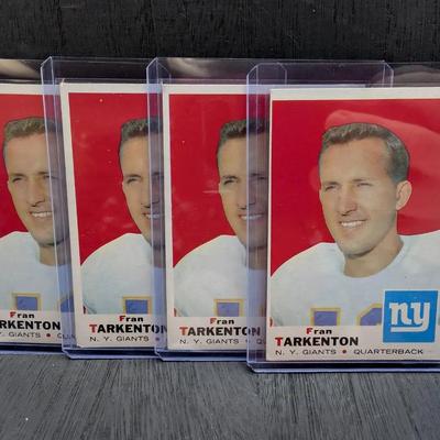Four 1969 Topps Football #150 Fran Tarkenton Cards