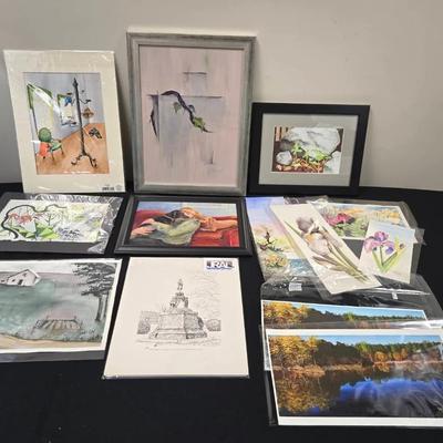 Original Art Paintings & Prints Charlottesville Monument, Florals 