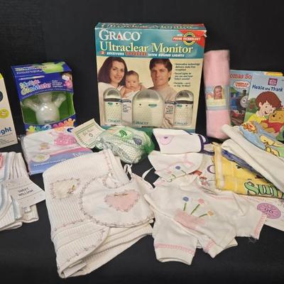 New Baby Gifts: Clothing, Monitor, Night Lghts, Blankets
