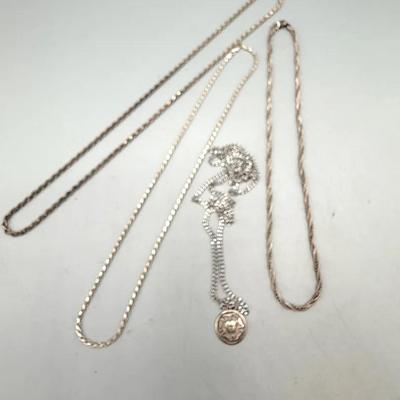 Sterling Silver Necklace Lot 