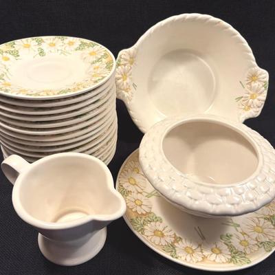 Vintage Metlox Poppytrail “Scupltured Daisy” Dishes 