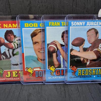 Four 1971 Topps Football Star Cards