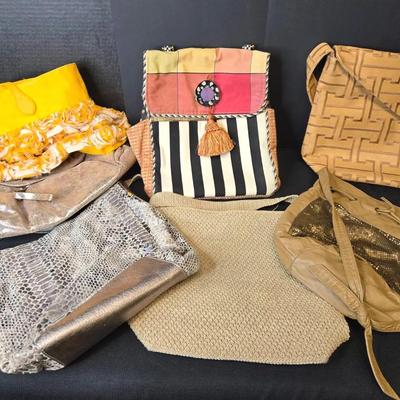 7 Vintage Handbags, Silver Plum, Whiting & Davis