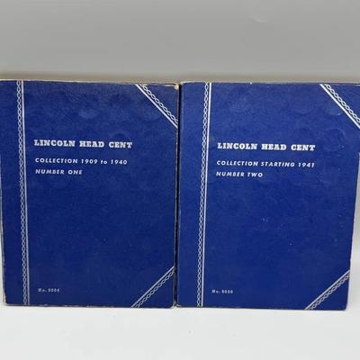 Lincoln Head Cent Lot- 2 Books 