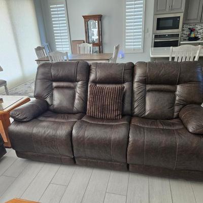 Leather Recliner Sofa