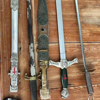 Vintage Medieval-Style Swords & Knife Collection