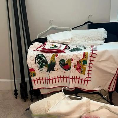 Restoration Hardware Drapery Panels, Poles & Table Linens