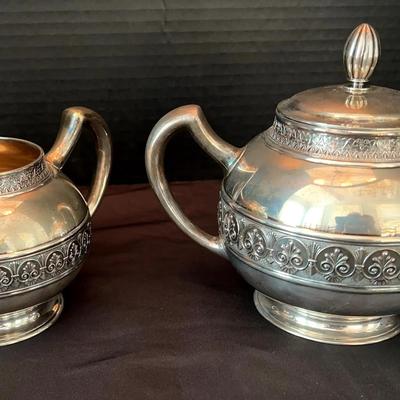 Two-Piece Sterling Silver Teaset