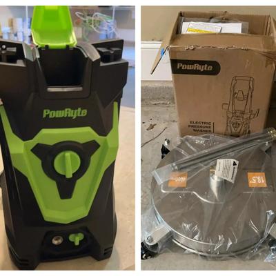 PowRyte 3800PSI Electric Pressure Washer with Attachments & Original Box